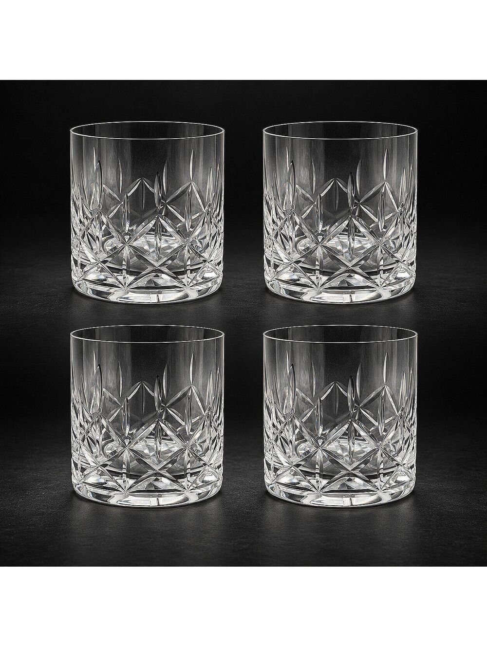 New BLOCK Olimpic DOF 24% Lead Crystal Glasses Set of 4 Made In Czech Republic